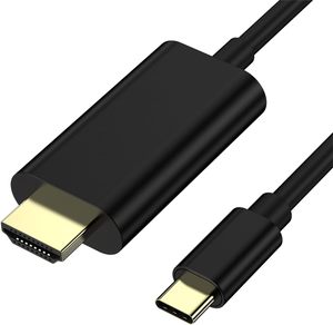 สาย USB-C ยาว 1.8 เมตร สำหรับเชื่อมต่อ HDTV 4K หัวต่อชุบทอง สายคู่บิดเกลียว PVC สำหรับ PC ทีวี HDTV คอมพิวเตอร์ โฮมออฟฟิศ สำหรับ <span class=keywords><strong>Chromebook</strong></span> - Product Image 1