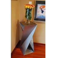 Mesa Auxiliar Metálica de Lujo en Forma de Z, Personalizable, Moderna, OEM/ODM, Acero Inoxidable de Alta Calidad, Mueble Minimalista para Sala de Estar