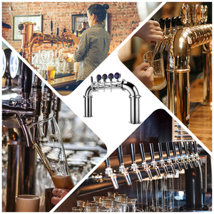 Distributeur de boissons commercial personnalisé à 4 robinets en acier inoxydable pour bière, Fonte de bière sur mesure, Tour à bière - Product Image 5