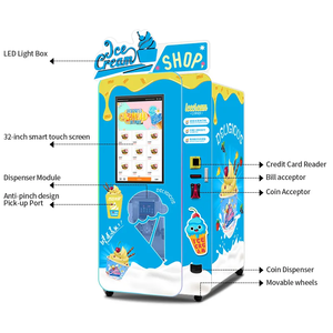 Distributeur automatique de crème glacée en libre-service commercial de grande capacité avec système de paiement à écran tactile pour les magasins et les événements - Product Image 2