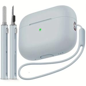 Funda protectora <span class=keywords><strong>de</strong></span> silicona inalámbrica para auriculares con herramienta <span class=keywords><strong>de</strong></span> pluma <span class=keywords><strong>de</strong></span> limpieza <span class=keywords><strong>de</strong></span> cordón para <span class=keywords><strong>AirPods</strong></span> <span class=keywords><strong>Pro</strong></span> <span class=keywords><strong>2</strong></span> Generation Headphone Cover - Product Image 6