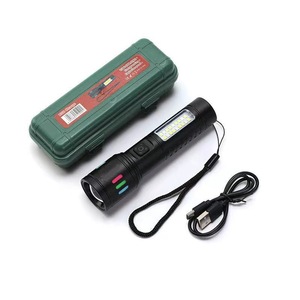 Mini Dual Light Source Rechargeable <b>Led</b> <b>Flashlight</b> With Type C Charging Outdoor Red White Light Warning Torch - Product Image 4