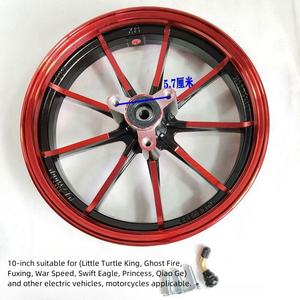 Llanta de Motocicleta Eléctrica de Aleación de Aluminio Modificada, Engrosada, de 10/12 Pulgadas con Nueve Radios, Nueva Condición - Product Image 4