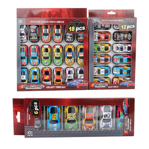 Colección de coches de carreras de aleación de la serie Diecast, juego de 6, 12 o 18 piezas, juguete de retroceso para niños de 4 a 7 años, regalo unisex. - Product Image 1