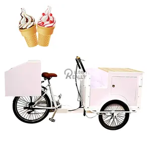 İtalyan soğutucu levha dondurma bisiklet arabası buz Slush arabası kahve üç tekerlekli bisiklet 3 tekerlekli dondurma haddelenmiş gıda sepeti bisiklet