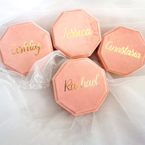 High Grade Custom Luxurious Velvet Octagonal Jewelry Storage Box Envelope Closure Fashionable Multi-Style <b>Wedding</b> Valentine's - Product Image 4