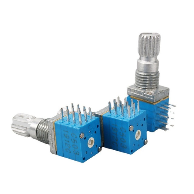 Customized Factory Direct Sell Potentiometer Manufacturers Supply 08mm Quadruple Audio Tuning Potentiometer Sound Card
