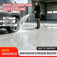 Peinture époxy pour sols à texture marbre brillant, auto-nivelante, revêtement décoratif pour sols commerciaux, vente en gros