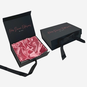 Magnetic Wig Gift Box Package Luxury Packaging Custom Logo Gift Wig Hair Extension Magnetic Packaging Box with Ribbon