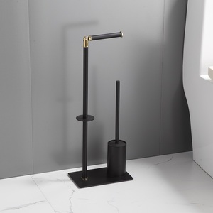 Moderno <span class=keywords><strong>Portarrollos</strong></span> <span class=keywords><strong>de</strong></span> <span class=keywords><strong>Papel</strong></span> Higiénico Independiente <span class=keywords><strong>de</strong></span> Acero Inoxidable con Juego <span class=keywords><strong>de</strong></span> Escobilla para Inodoro - Product Image 2
