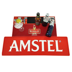 Customizable Silicone PVC Bar <b>Mat</b> Rubber <b>Beer</b> Spill Pad Pub Rail <b>Mat</b> Drip Tray Non Slip Counter Service <b>Mat</b> Placemat Coaster - Product Image 1