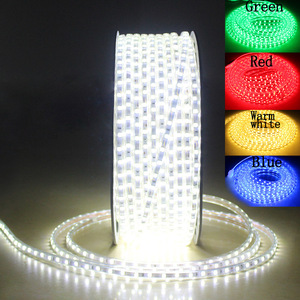 AC 220V 60leds Smd 5050 tira de luz impermeable IP67 alto lumen Flexible tira de luz Led al aire libre <span class=keywords><strong>Camping</strong></span> sitio decorar Luz - Product Image 5