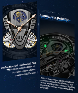 Nuevo Reloj Mecánico Automático de Moda AILANG 8831, Reloj de Hombre con Doble Tourbillon, Resistente al Agua 2026 - Product Image 5