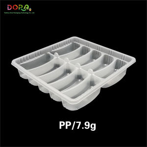 Nampan makanan plastik kecil dengan Logo kustom dengan 10 kompartemen untuk kue makanan penutup kue roti PP bahan Blister diproses - Product Image 4