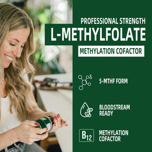 Cápsulas de metilfolato con etiqueta personalizada para apoyar la salud del cerebro y el corazón para mujeres y hombres, suplemento de metilfolato - Product Image 2