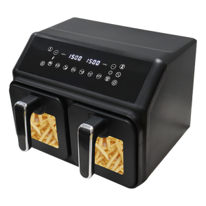 双空气油炸锅9L-2 x 4.5L独立烹饪双区6合1数字发光二极管显示健康油双免费油炸锅 - Product Image 3
