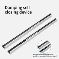 Système de porte fantôme coulissante cachée Kits de quincaillerie pour porte fantôme sans rail invisible Système de rail pour porte coulissante