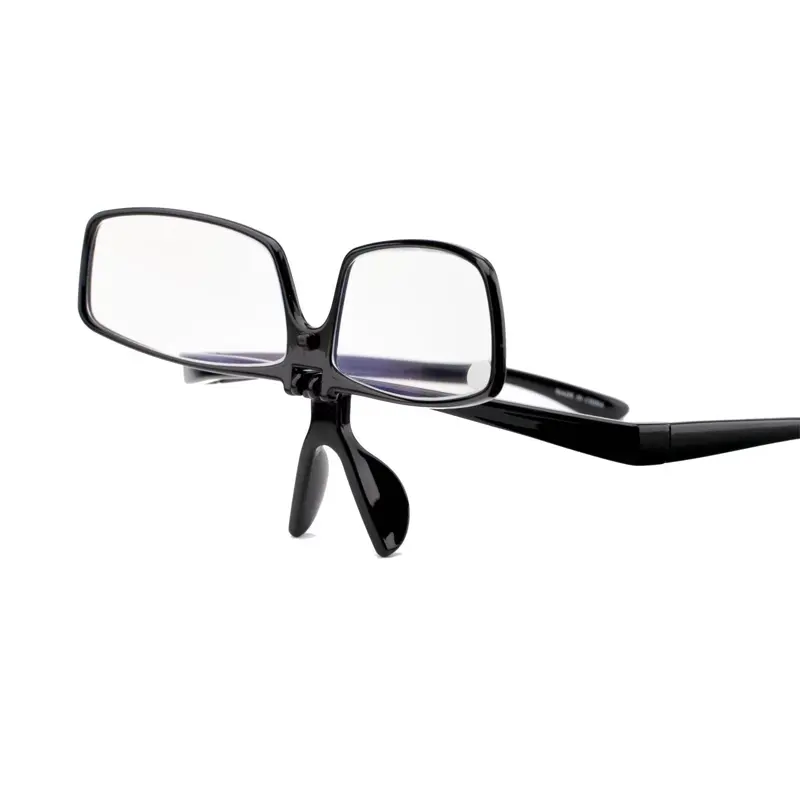 V08 1pc 180 Rotating Lens Make-up Glass Multi-Functional Walking Glasses Blue Light Blocking Presbyopia Unisex Reading Glasses