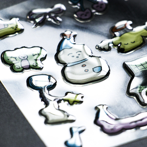 Resina de dibujos animados personalizados logotipo claro epoxi pegatina niños redondo impermeable cúpula epoxi pegatinas <span class=keywords><strong>3D</strong></span> - Product Image 2