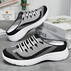 <span class=keywords><strong>Sandalias</strong></span> de verano tejidas con mosca transpirables y ligeras para <span class=keywords><strong>mujer</strong></span>, suelas blandas, zapatillas deportivas para exteriores medio drapeadas, zapatillas de deporte para <span class=keywords><strong>mujer</strong></span> - Product Image 4