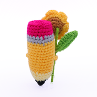 Mini poupée en crochet en forme de crayon pour le soutien émotionnel, cadeau amusant pour les meilleurs amis, cadeau inspirant pour la santé mentale