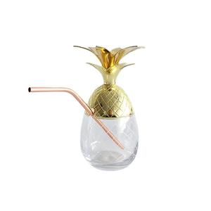 Verre à cocktail ananas en acier inoxydable 304, tasse à bière de bar, coupe à vin métallique personnalisée pour barman, design Europe-Amérique - Product Image 5