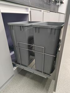 Organisateur de cuisine en plastique moderne Poubelle sous l'évier Poubelle à tirette coulissante Poubelle intégrée - Product Image 5