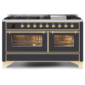 Cuisinière à gaz/électrique de luxe Joohtec, autoportante, robuste, 48 pouces, avec four, pour usage domestique et professionnel - Product Image 2