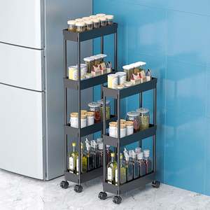 Multi-layer Movable <b>Trolley</b> Organizer Rack Living Room Kitchen <b>Storage</b> Rack - Product Image 3
