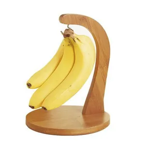 ที่แขวนไม้ไผ่รูปกล้วย,ที่แขวนแสดงอาหารทำจากไม้สำหรับบ้านเคาน์เตอร์แขวนรูปต้นไม้ต้นกล้วยผลไม้ทันสมัย