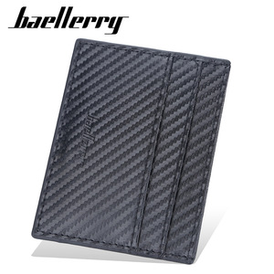 Porte-cartes pour homme Baellerry, fin, multi-emplacements, en cuir PU, à carreaux, porte-cartes de crédit portable, 4 pouces, noir, gris, bleu, café - Product Image 1