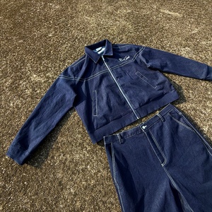 Factory Price Custom Design <b>Denim</b> <b>Jacket</b> and <b>Baggy</b> Jeans Pants Set Two Piece Outdoor Casual Wear <b>Denim</b> Jeans Suit for Men - Product Image 3