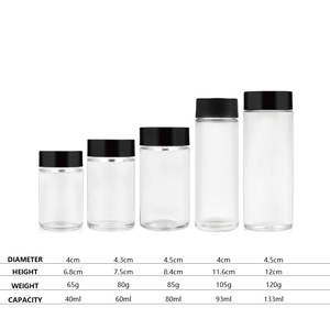 Groothandel Hoge Kwaliteit 5-pack 10-pack meerdere glazen potten met kindveilige dop - Product Image 2