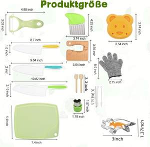 سكين للأطفال لتقطيع الخضار والخبز والبسكويت من 47 قطعة وقطاعة الديناصور للأطفال - Product Image 4