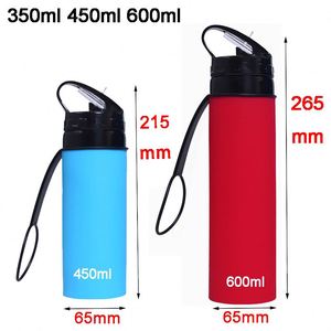 Collapsible <b>Water</b> Bottle Reusable BPA FREE Silicone Foldable <b>Water</b> Bottles With Carabiner Red Leakproof <b>Water</b> Jug for Travel Gym - Product Image 2