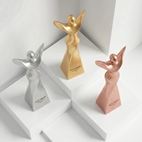 Trophée en résine personnalisé, design créatif, récompense de danse, trophées or, argent, bronze, récompenses pour les employés excellents, trophées d'honneur