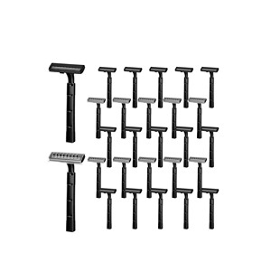 Disposable Steel Twin <b>Blade</b> <b>Razor</b> <b>Blades</b> Aloe Vitamin E Lubricant Strip Hanging Card Pack for Men's Face/Body Shaving (Up 5 - Product Image 1