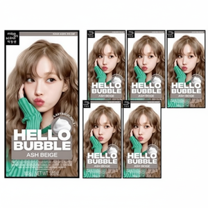 Helo Bubble Dye Shampoo cenere Beige Semi-permanente per capelli colore 500ml Volume ingrediente a base di erbe scontato Set da 6 pezzi - Product Image 1