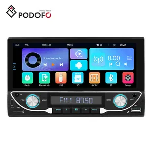 Podofo 6.86 "汽车收音机2 Din汽车播放器无线Carplay & 带方向盘控制蓝牙调频的安卓汽车MP5播放器