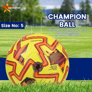 Ballon de football professionnel de haute qualité, taille 5, cuir et sublimation personnalisée, <span class=keywords><strong>Coupe</strong></span> <span class=keywords><strong>du</strong></span> <span class=keywords><strong>monde</strong></span> Qatar <span class=keywords><strong>2022</strong></span>, rouge or - Product Image 1