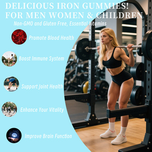 OEM ODM Vegan Iron <b>Gummies</b> with Vitamin B12 <b>Biotin</b> Natural Strawberry Flavor Promote Blood Health Dietary Supplements <b>Gummies</b> - Product Image 4