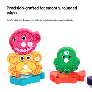 2-in-1 Wooden Eco-friendly Non-toxic Fishing Drawing Board Montessori Educational Toy for 2-7 Years Multi-functional Fishing - Product Image 3