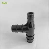 Raccord en T réducteur PPSU noir certifié de haute qualité ASTM F1960 pour systèmes de distribution d'eau de chauffage hydronique