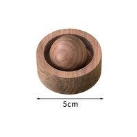 Diffuseur d'aromathérapie minimaliste en bois massif, boule et support en bois compact, ensemble de parfum d'ambiance sans flamme
