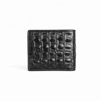 Dompet pendek pria kulit buaya horizontal modis tahan aus, grosir pabrik
