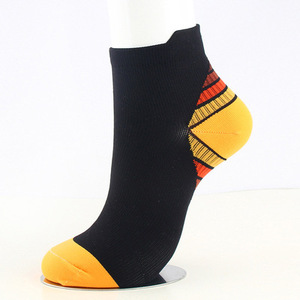 Sports Compression Socks Nylon Color Blocking Ankle Length For <b>Running</b> Cycling Basketball Workout Fitness Men Women - Product Image 3