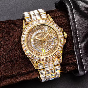 Reloj Hip-Hop para hombre Full Ice Luxury Diamond Watch 30m Reloj automático resistente al agua - Product Image 2