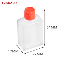 Sunzza Mini récipient alimentaire jetable en plastique PE poisson/bouteille carrée de sauce soja japonaise avec couvercle