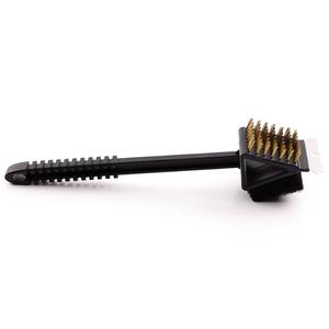 Wholesale Three-in-One Long-Handled Outdoor Barbecue Grill Cleaning Brush Plastic Metal Material for Picnics <b>BBQ</b> Tools - Product Image 1