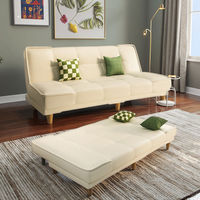 Sofá Cama Plegable de Madera Maciza de Doble Uso para Apartamentos Pequeños, Muebles Modernos para Sala de Estar, Uso en Casas de Alquiler